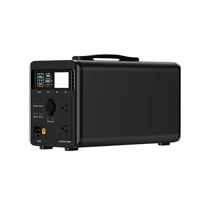 Hot Selling 1200W Generator Supply Solar Portable Outdoor Power Station Battery Portable Power Supply