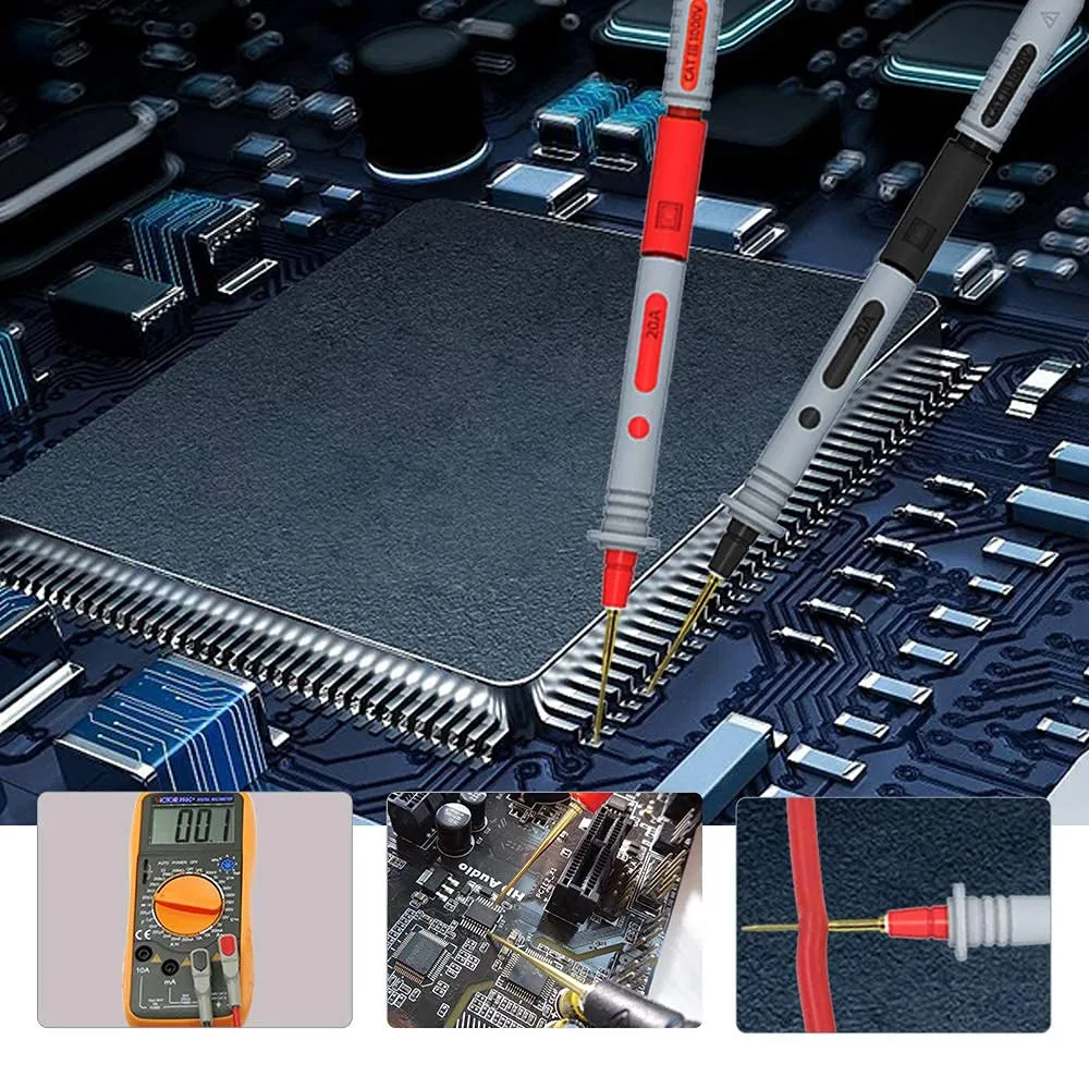 COFA-Kit Uji Otomotif Multimeter dengan Klip Tindik Kawat Probe Tusukan 4Mm Set Kabel Uji Ekstensi Steker Pisang