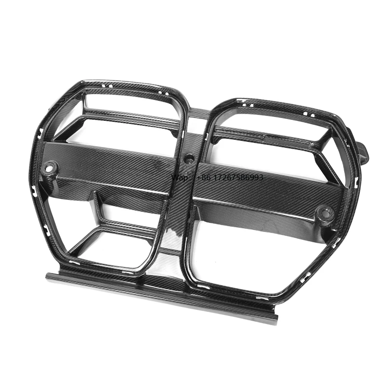 

Real Carbon Fiber Front Grill CSL Style With ACC Car Grilles Parts for M3 M4 G80 G82 G83 2021+Car Front Bumper Grill