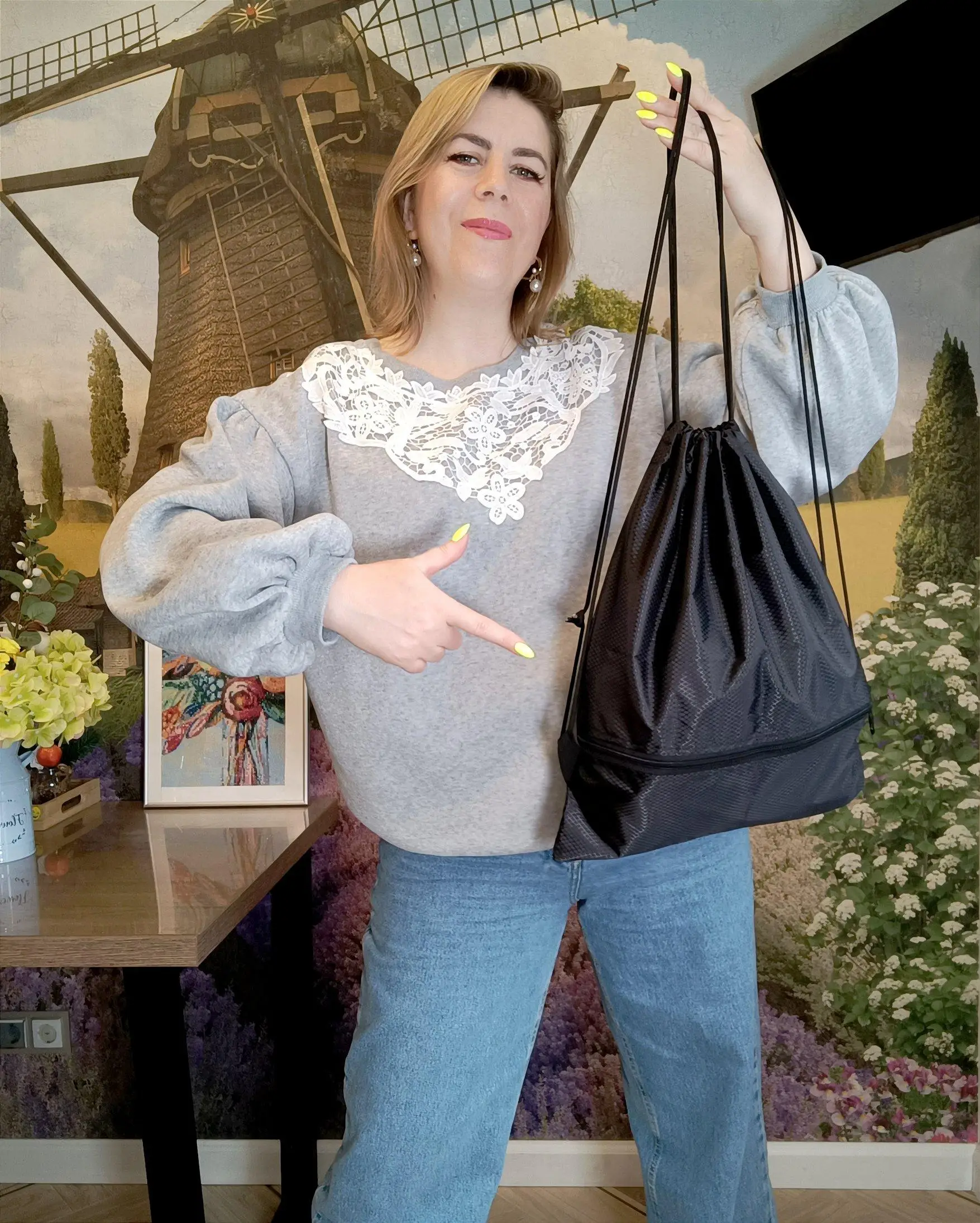 

Compact Foldable Drawstring Backpack for Travel, Sports, Hiking, and Daily Use