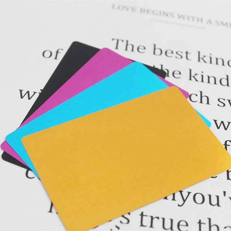 Carte de visite en aluminium ultra-mince, plaque d'identification de chien, marquage de gravure, étiquettes vierges, 100mm, 0.2 pièces