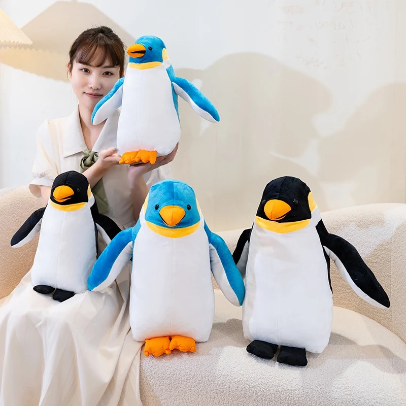 

New Black Blue Penguin Plushie Doll Soft Pillow Antarctic Animal Plush Toy Stuffed Fluffy Room Decoration Birthday Gift