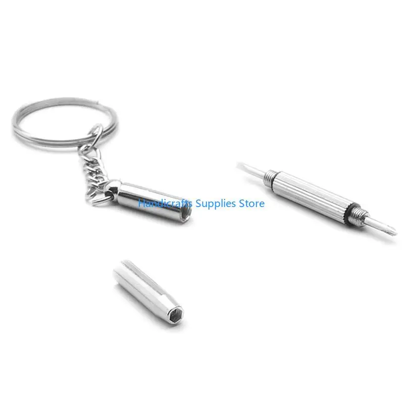 R1WA Eyeglass Screwdriver 3 In 1Keychains Screwdriver Repair Tool