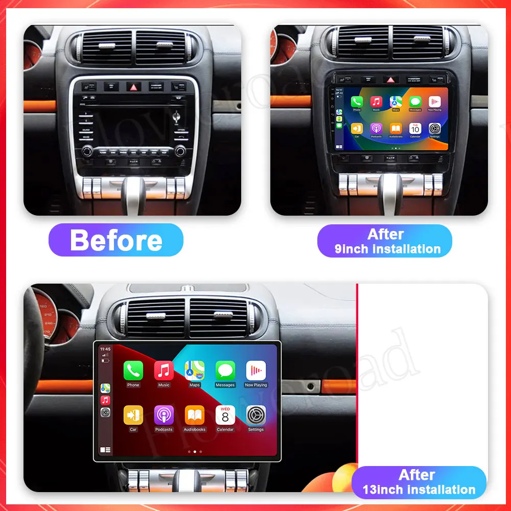 Android Auto For Porsche Cayenne 2002 - 2010 Car Stereo Radio Multimedia Video Player Navigation GPS Head Unit Carplay Screen