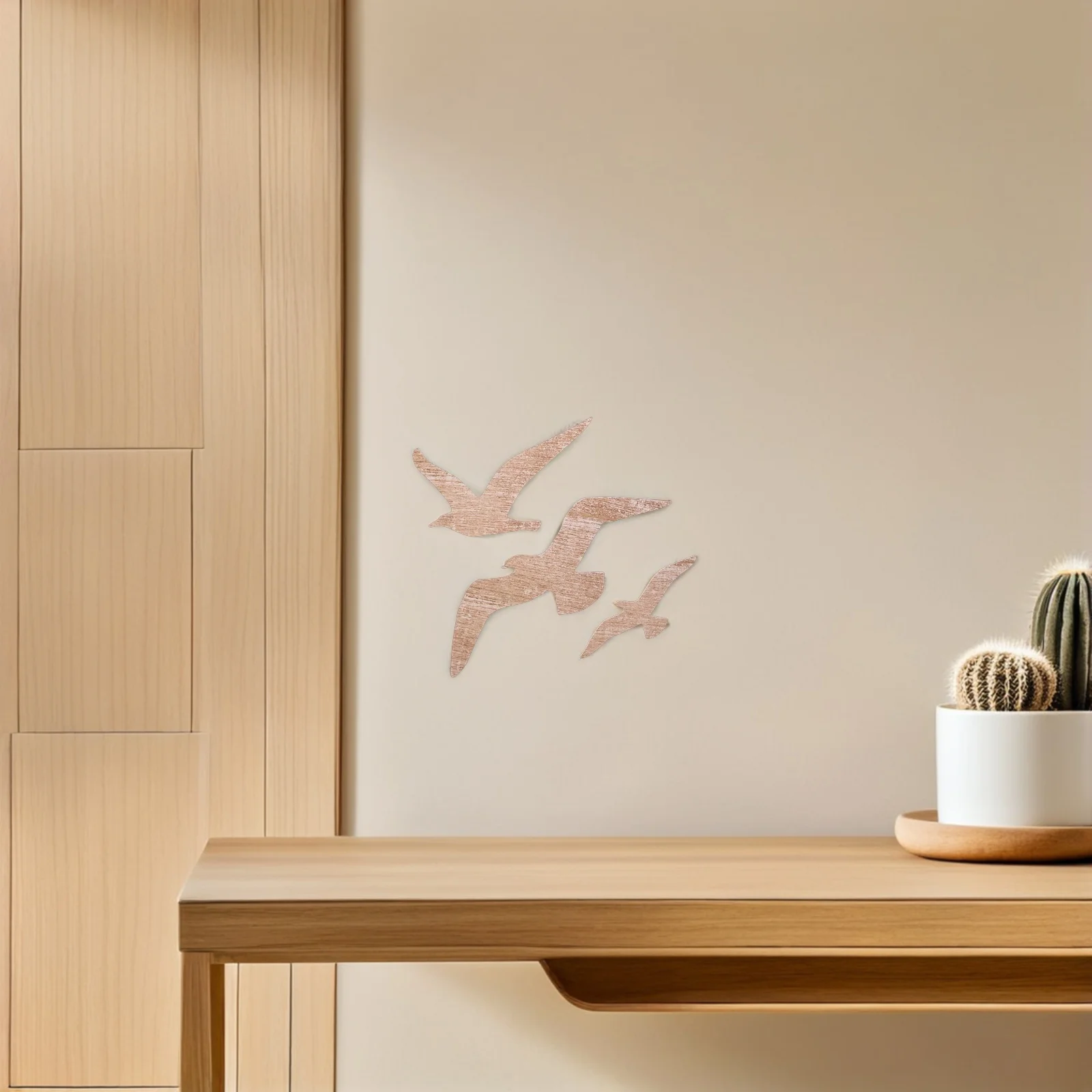 

3Pcs Flying Birds Wall Art Rustic 3D Wooden Sparrow Swallow Sculptures Scandinavian Cabin Farmhouse Coastal Home Decoration
