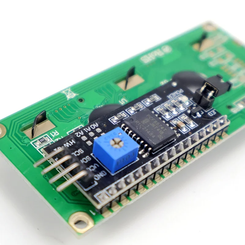 2 قطعة LCD1602 1602A وحدة عرض إل سي دي شاشة خضراء IIC/I2C واجهة 5 فولت لاردوينو