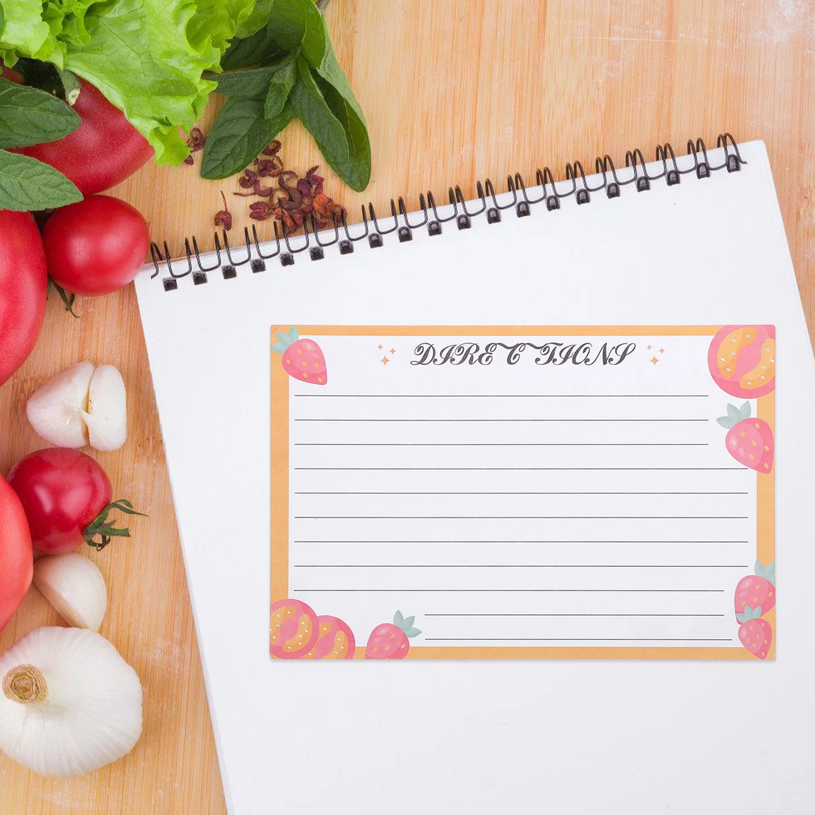 50 Uds. Tarjetas de receta en blanco de papel de doble cara notas de cocina boda despedida de soltera hojas de recetas de comida tarjetas de notas dietéticas