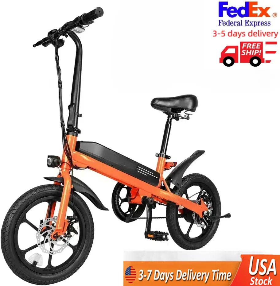 Electric Bike For Adult 250W Motor Top Speed 32MPH Folding Ebike 36V 7.8Ah 16