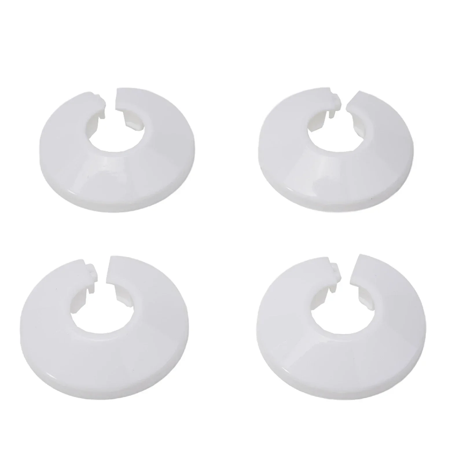 ラジエーターパイプの色のカバー、三角形のバルブ、プラスチック製の装飾カバー、丸いスナップタイプの蛇口、配管パイプカバー、15mm、4個