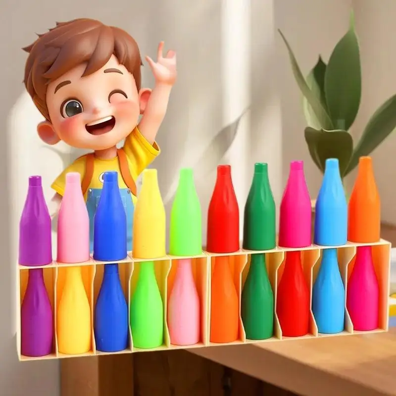 1/2/4 Set Giochi Educativi per lo Sviluppo del Pensiero Logico, Bicchieri per Ordinare i Colori, Gioco di Abbinamento e Classificazione Montessori