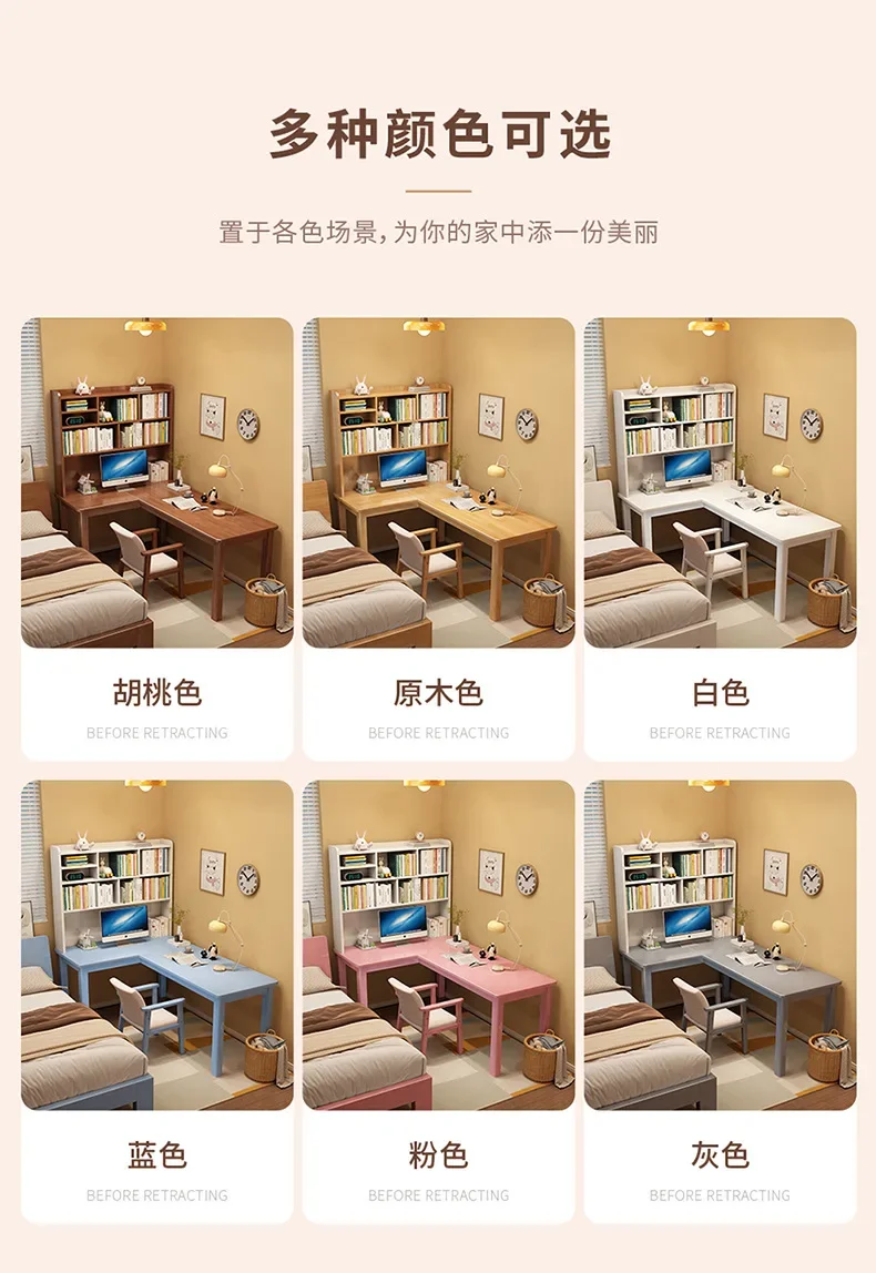 North American solid wood desk, household double long writing desk, simple computer desk