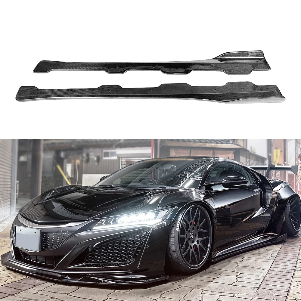 High Gloss Carbon Fiber LB Style Side Skirt Splitter Body Kit Fit Acura NSX (NC1) 2017-2021 Sport Side Lower Panel Accessories