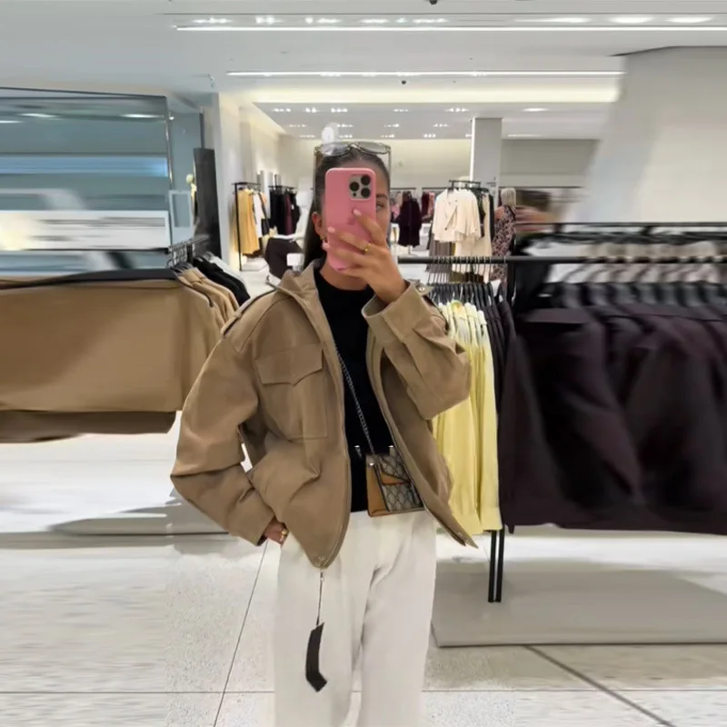 

2025Spring Women's New Style Personality Retro Distressed Suede Short Coat