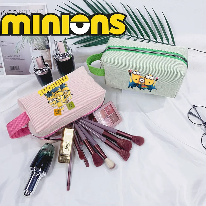 

Милая мультяшная косметичка с новыми аниме-персонажами Миньоны, модная уличная косметичка с узорами, легкая, для подарков на день рождения