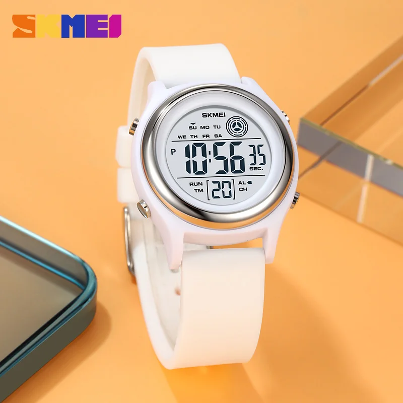 SKMEI 2094 Women Stopwatch Lady Wristwatch 50M Waterproof Shockproof reloj mujer Back Light Display Countdown Digital Watches