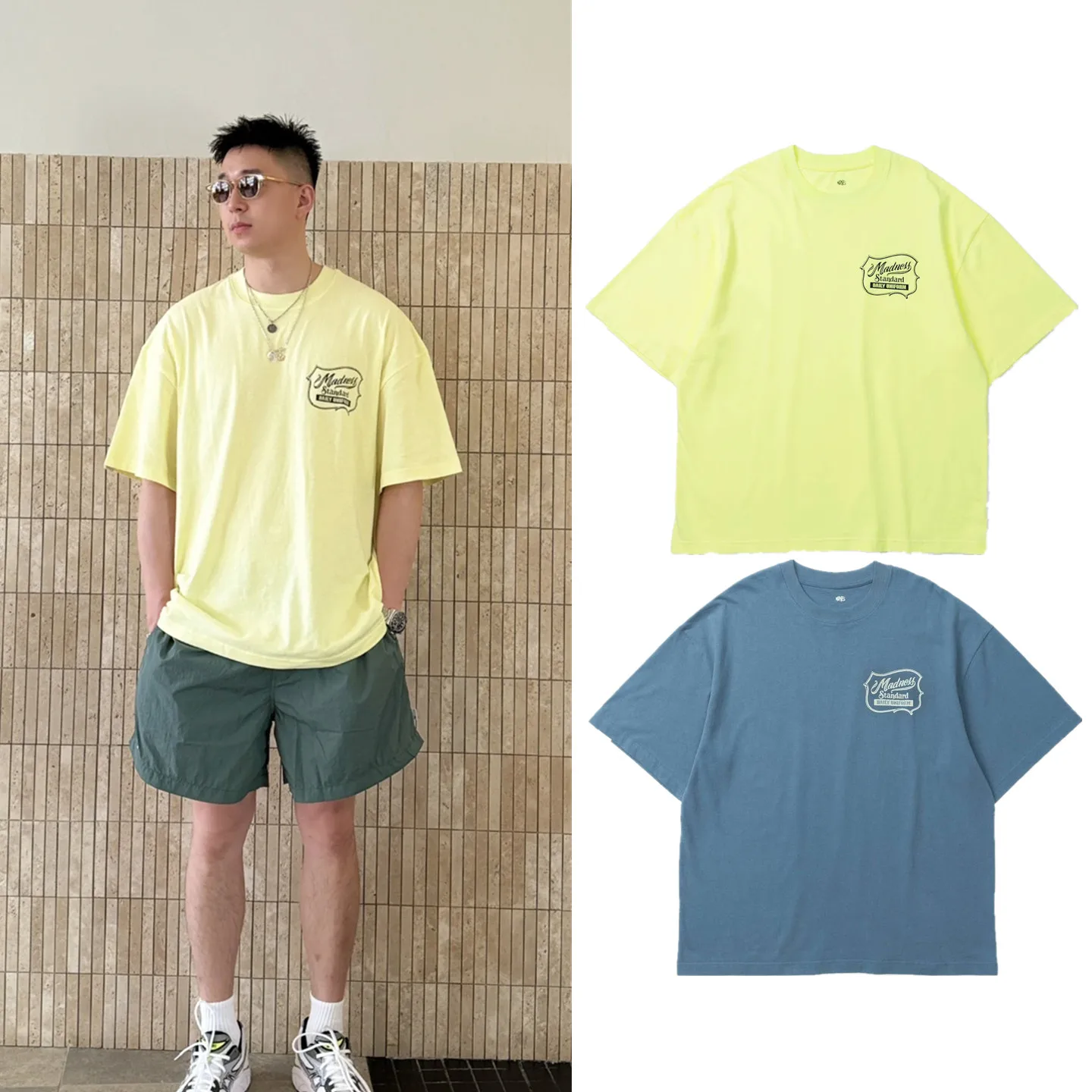 

Summer T-irt Men's Loose Fit Cotton Printed ort Sve round Ne Breathable Casual Wear Youth Trend Chinese Brand