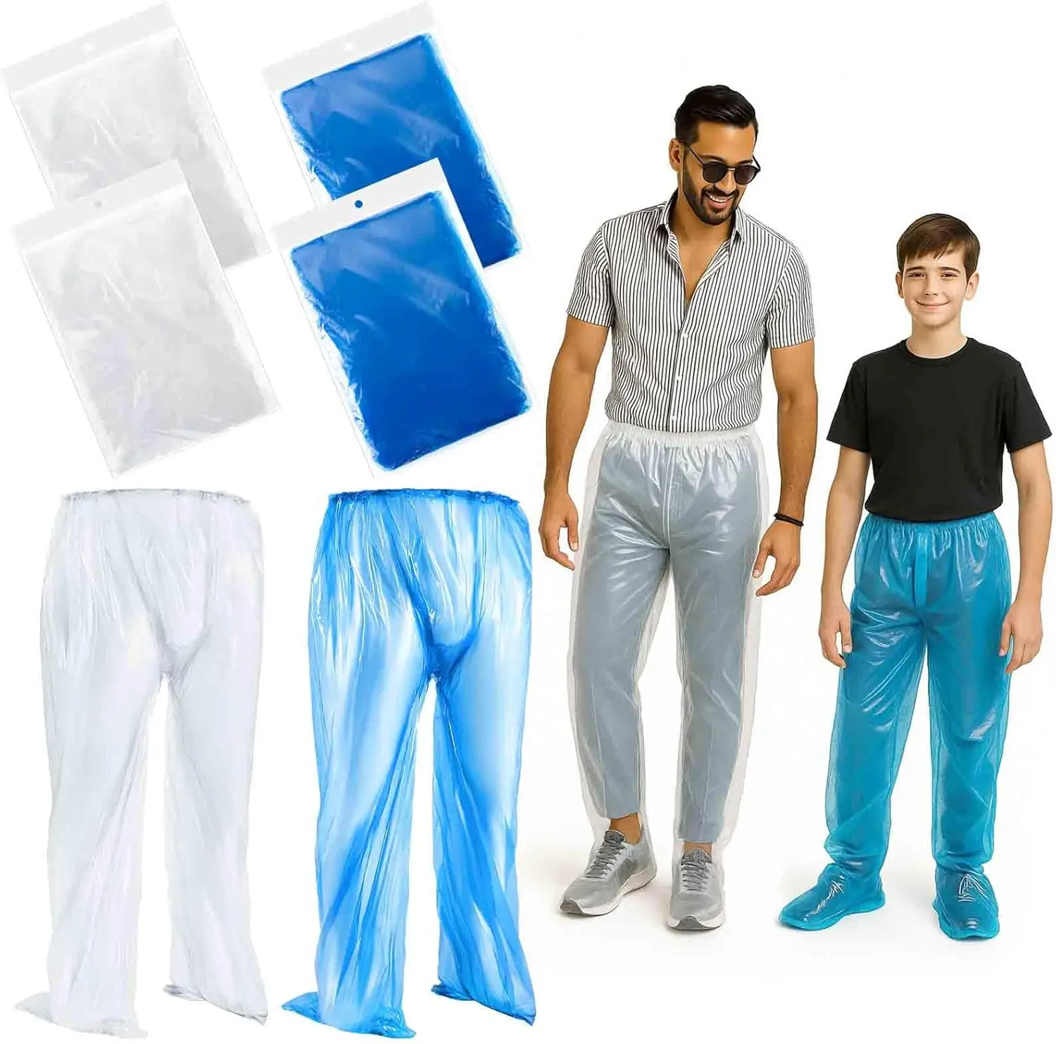Disposable Raincoat Pants Portable Splash Proof Split Raincoat Outdoor Travel Drifting Cycling Feet-wrapped Rain Pants 40 S3bae76d6acb745ba995e6d308ebd3e99P