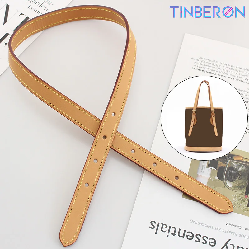 TINBERON-Vachetta Couro Handle Bag Strap, Tote Alça Bolsa de Ombro, Designer de Luxo alças, 72cm, Moda Bolsa, 1 Par