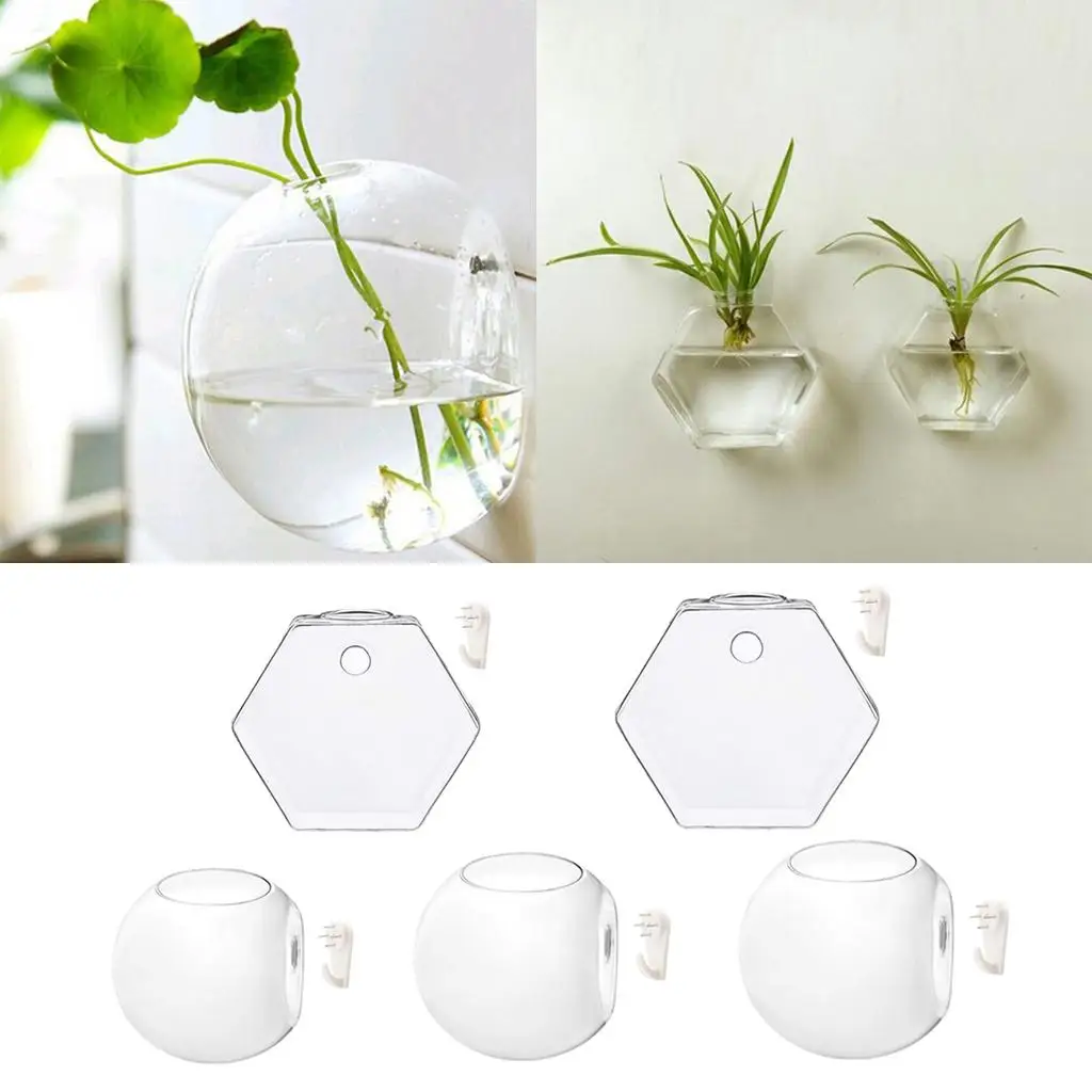 Wall Hanging Planters Glass Terrariums Vase Wall Succulents Globe Container