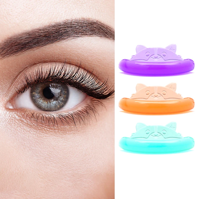 Silicone Cat-Shaped Cílios Perm Pads, Sticky Lashes Rods, Shield Lifting, 3D Eyelash Curler, Ferramentas Aplicadoras, Sem Cola, 5 Pares