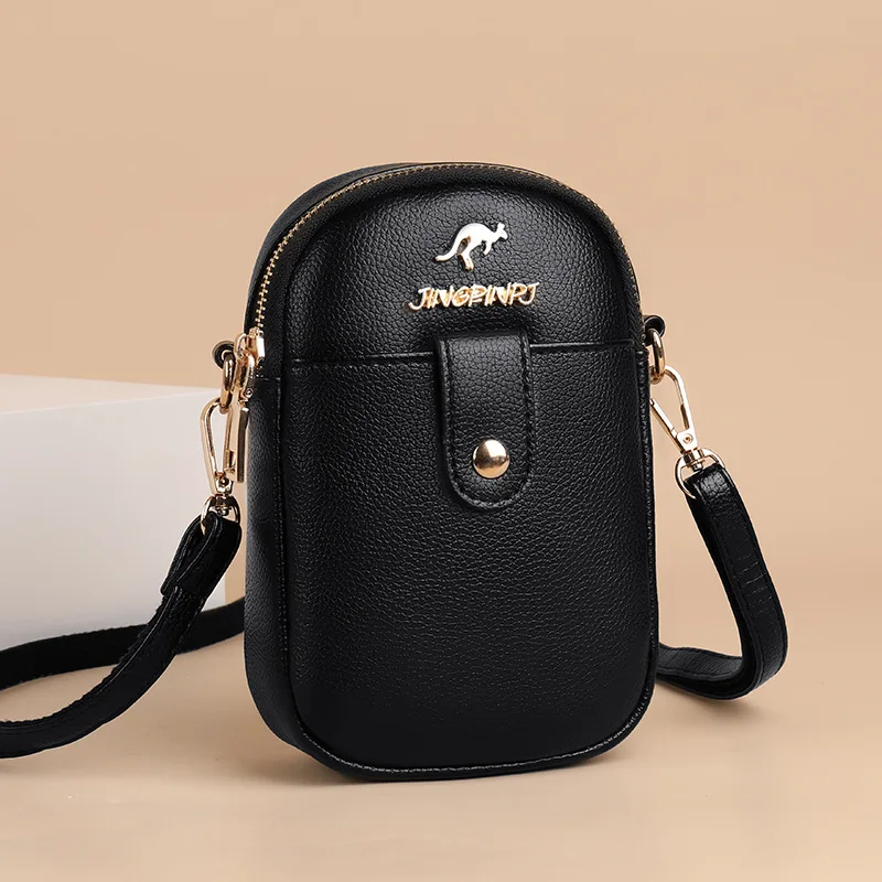 Stylish Mini Crossbody Bag with Headphone Jack, Compact, Sleek Functional for Daily Outing Secure Snap Pocket & Adjustable Strap