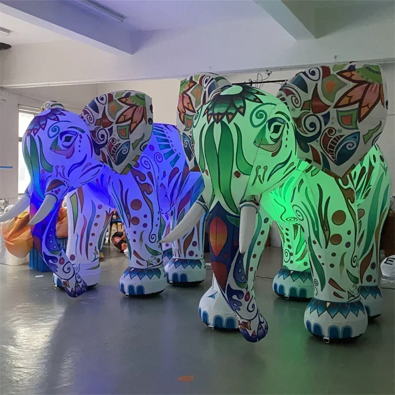Multicolor Inflatable Elephant for Advertising Events