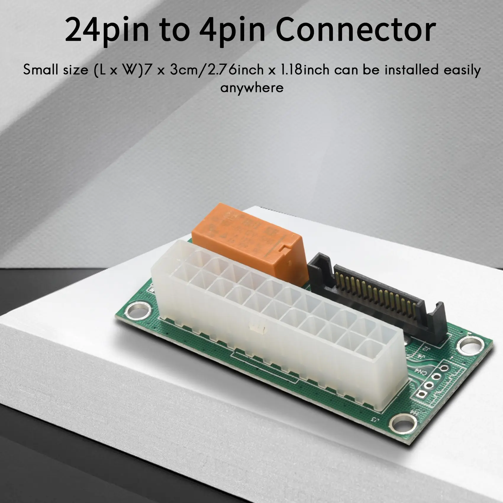 Placa de alimentación Dual PSU adaptador de fuente de alimentación múltiple Add2psu con conector Sata ATX de 24 pines a 4 pines para Bitcoin Miner-AA78
