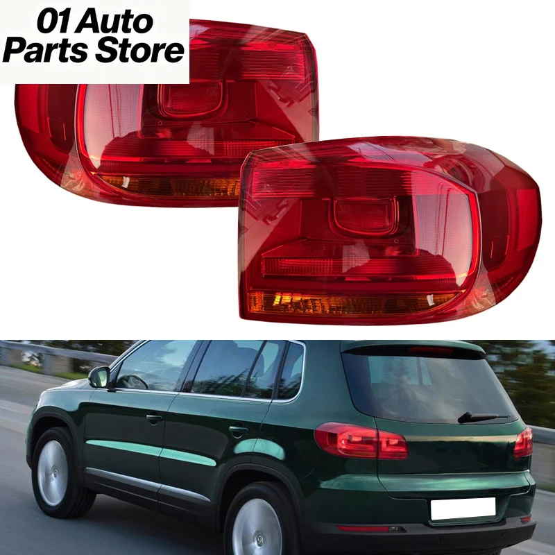 For Volkswagen Tiguan 2012-2017 Car Rear TailLight Cover Lamp Reversing Brake Fog Light Cover Without Bulb 5N0945095R 5N0945096R
