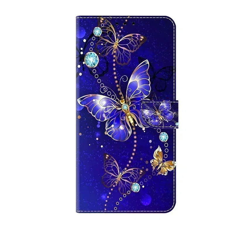 Etui na Samsung Galaxy A15 śliczne malowane wzory portfelowe etui z klapką do Samsung A 15 etui na telefon Galaxi A15 Coque Fundas