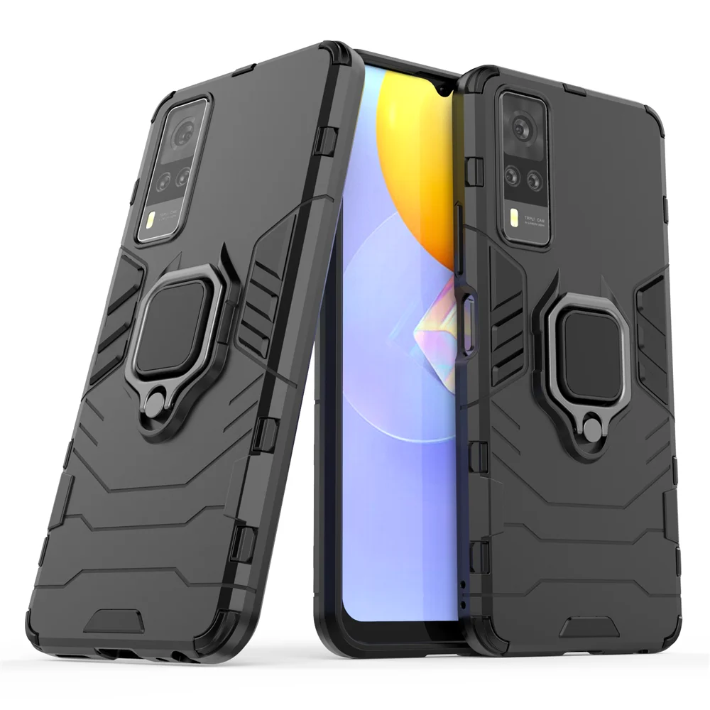 For Vivo Y51 2020 Full Shockproof Armor Case For VivoY51 Y 51 Magnetic Ring Back Cover Protective Phone Coque