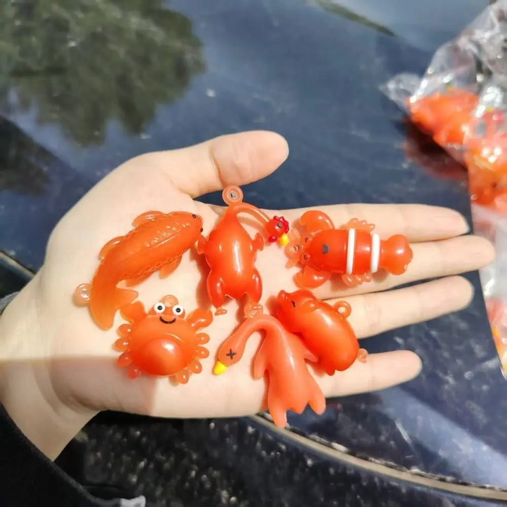 10 قطعة تغيير لون جراد البحر سيارة زخرفة درجة الحرارة تذكير الأشعة فوق البنفسجية حساسية سيارة معلقة قلادة بولي كلوريد الفينيل جراد البحر كراب #4