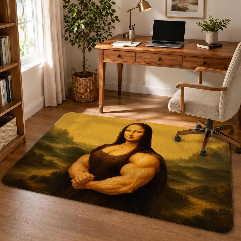 Classic Art Workout Floor Mat Soft Flannel Rug Non Slip Washable Quick Dry Door Mat for Bathroom Kitchen Bedroom Home