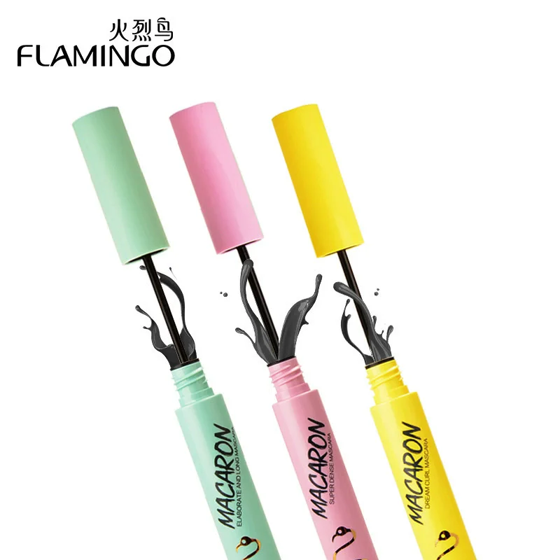 มาสคาร่าแบบน้ำ Flamingo Macaron Crisscross Bristles แห้งเร็ว ติดทนนาน กันน้ำ ช่วยให้ขนตาโค้งงอน หนาขึ้น แต่งหน้า