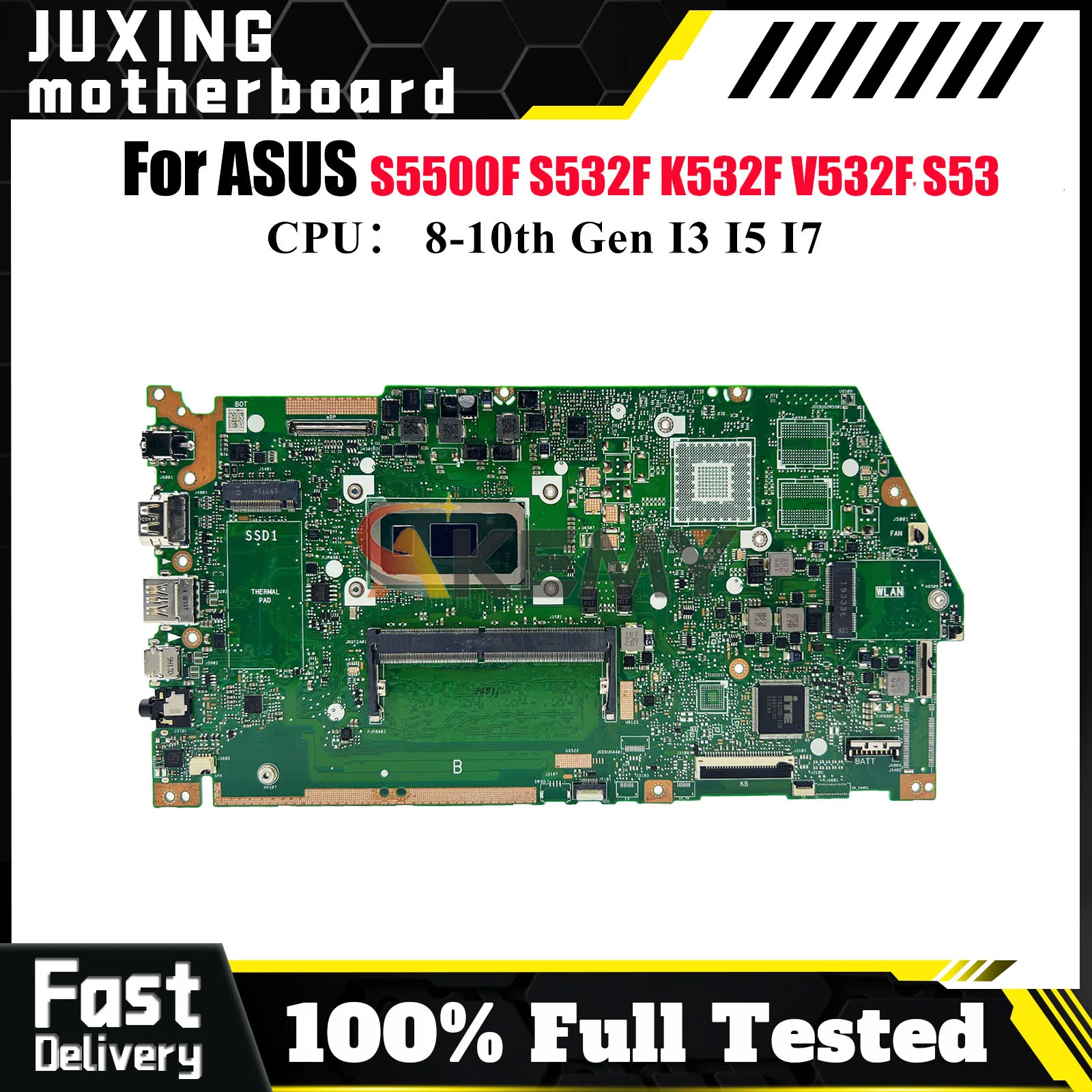 

X532FA Материнская плата для ноутбука ASUS S532F K531F S5500F X532F S531F X532FLC V532F X532FAC X532FL K532F Материнская плата с процессором I3 I5 I7