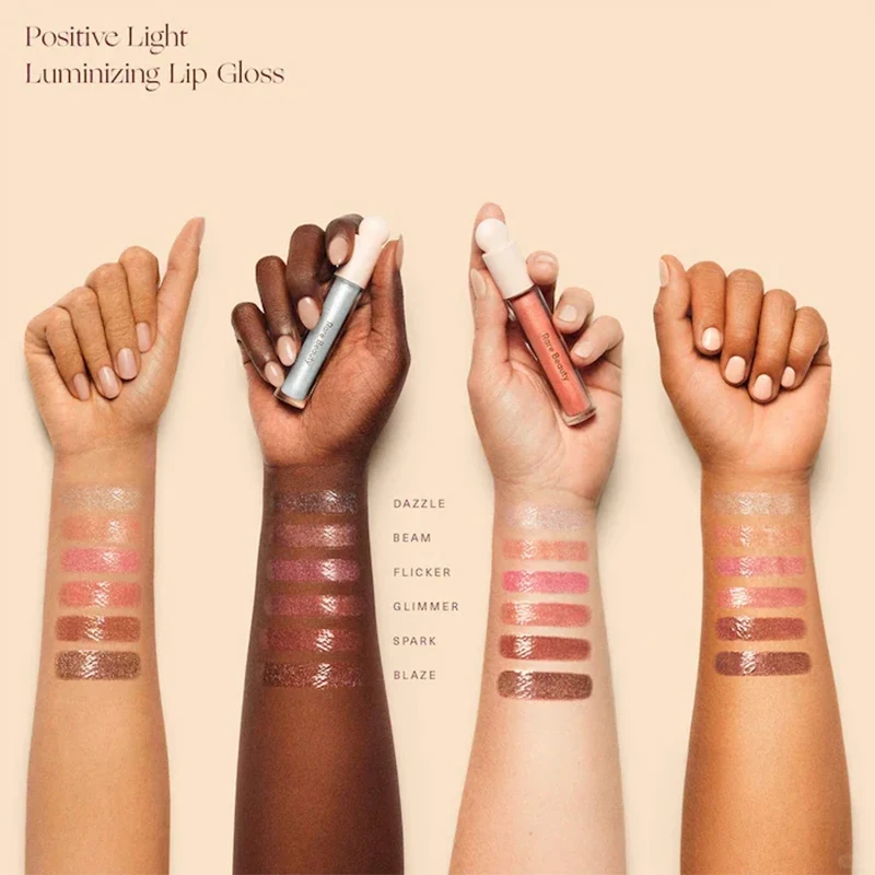 Beleza rara rosto contorno destaque espelho novo lábio esmalte brilhante batom líquido fundação hidratante brilho labial blush maquiagem