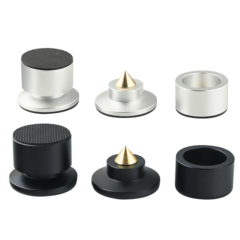 HiFi Speaker Spike Stand Foot Pads Aluminum Alloy Shock-absorbing Feet Pegs CD Stand Speaker Amplifier Metal Isolation Feet Nail