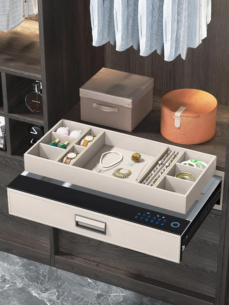 Drawer Safe Password Drawer Home Embedded Wardrobe Safe Password Bedroom Office Fingerprint Small Drawer