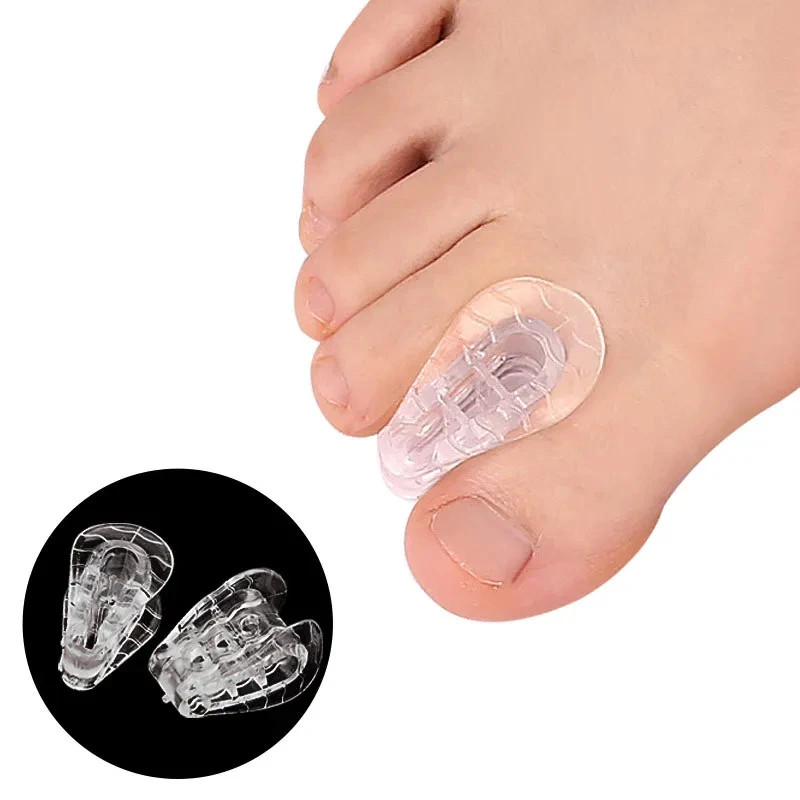 

32pieces=16pairs Silicone Feet Care Overlapping Toe Gel Hallux Valgus Splitter Orthosis Clip Pads Separator Bunion Corrector