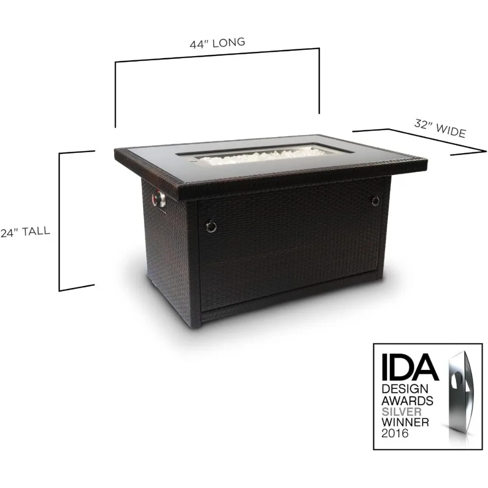 Table à feu brun expresso série 403, brun expresso/50,000 BTU