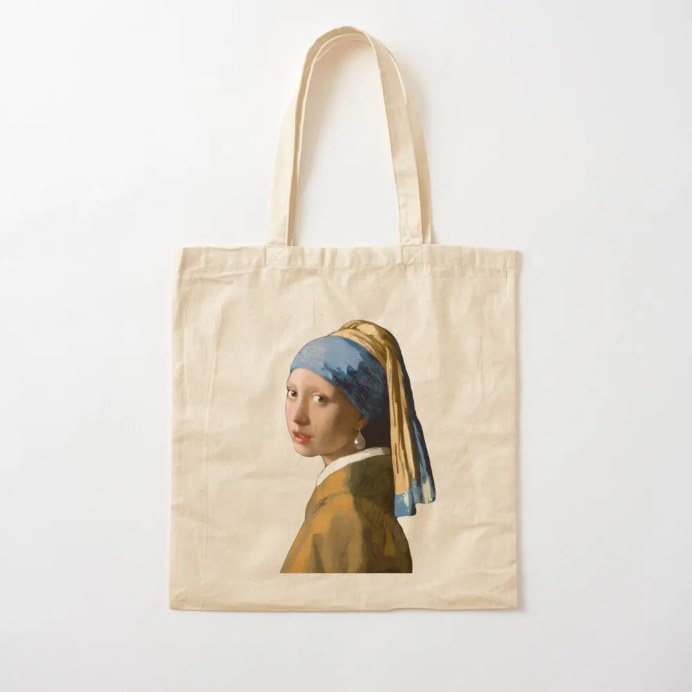 Girl With A Pearl Earring Tote Bag shopper bag women canvas Lady bag Canvas custom tote