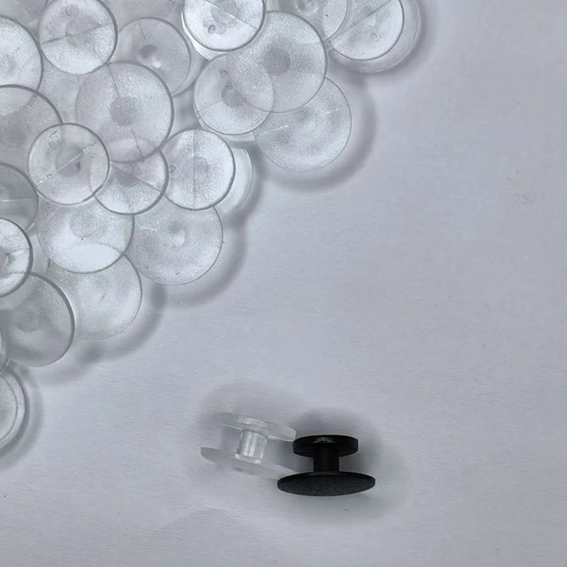 50-200 Pcs Transparent Shoe Button Plastic Black Shoe Buckles DIY Quality Handmade Accessories for Clogs Bottom Buckle
