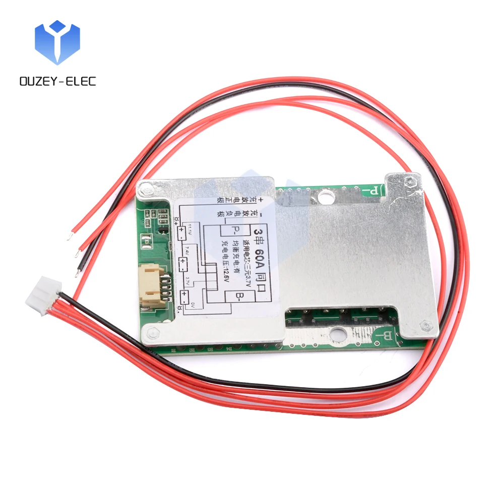 3S 60A High Current Lithium Battery Charging Protection Board Same Port/Split Port Battery Management System Active Equalization