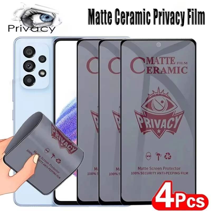 Anti-Spy Matte Ceramic Membrane For Samsung S25 S24 S26 Ultra S23 S22 S21 S20 S25 FE Plus Soft Frost Privacy Screen Protectors