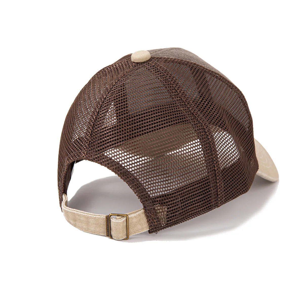 Wash Denim Color Block Breathable Mesh Baseball Cap Snapback Cap Shade Dad Hat Cap With Name Customized For Women Men