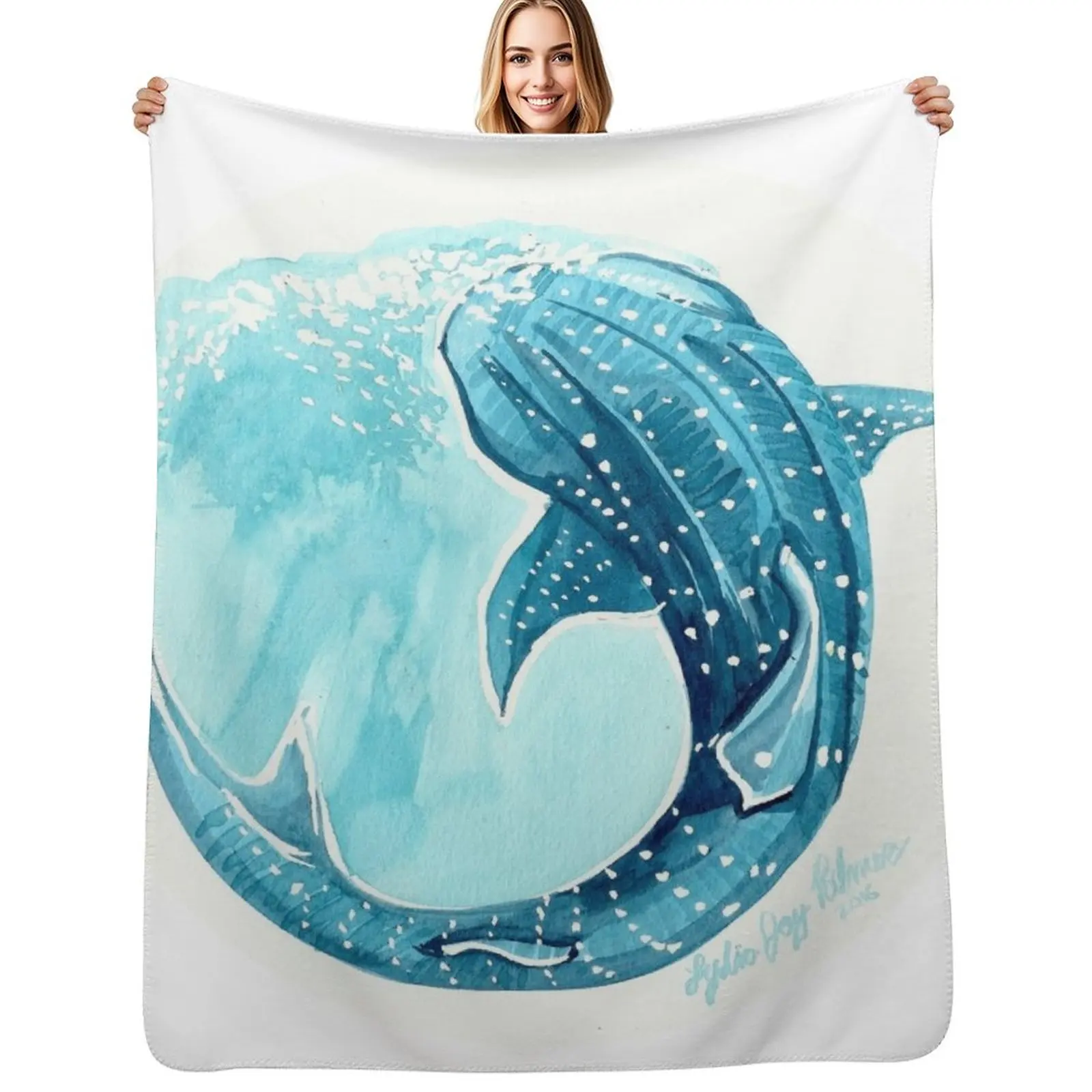 

Whale Shark Throw Blanket Luxury Brand heavy to sleep Bed Fashionable Plaid on the sofa Blankets