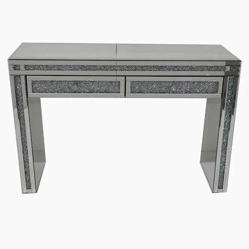 

Modern simple silver glass mirror, rhinestone silver, dressing table, Xuanguan table