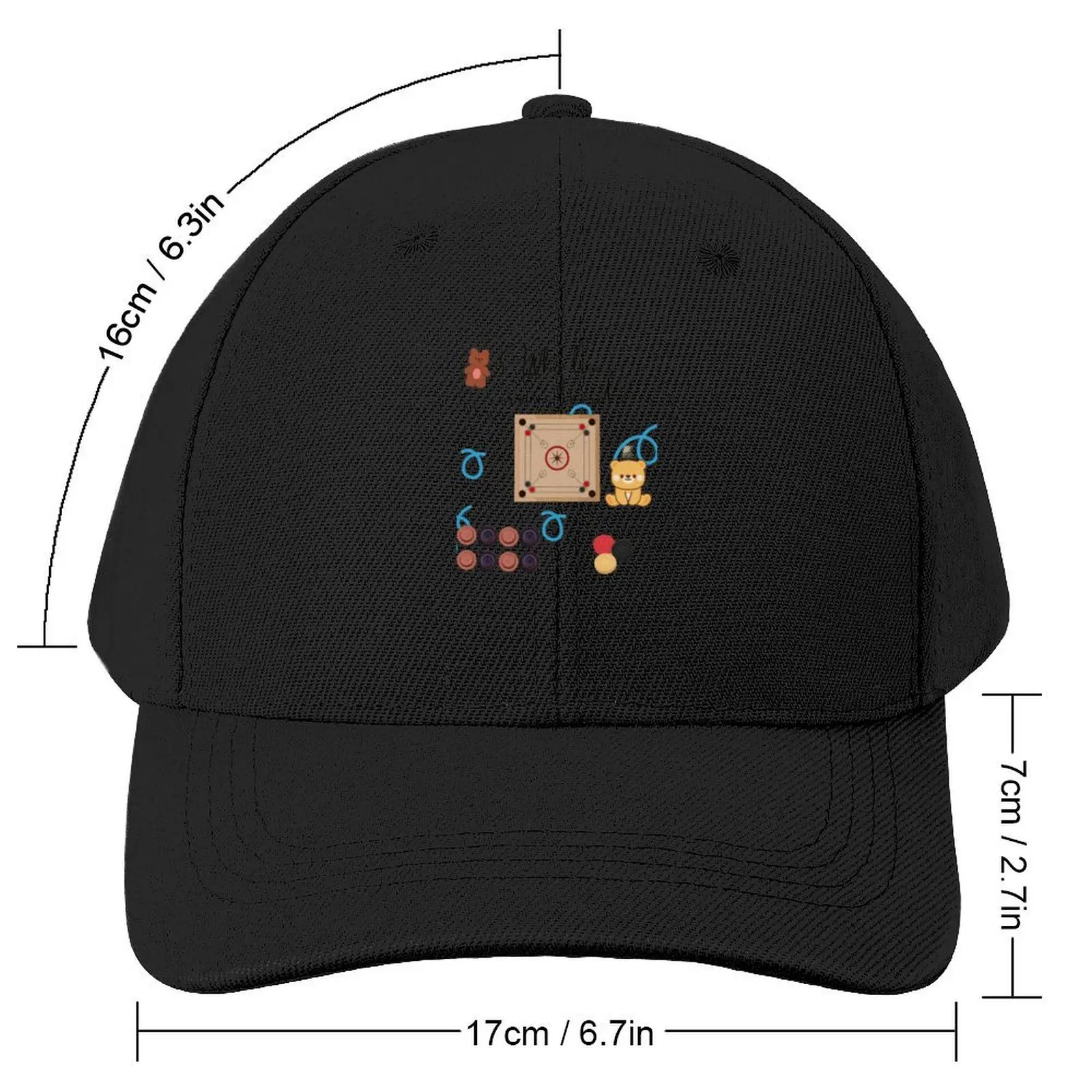 Carrom Board Game Design t.shirt Baseball Cap cute hiking hat Luxury Brand Women's Beach Visor Men's