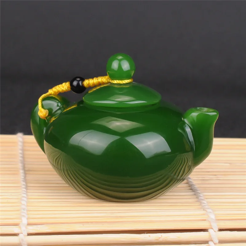 

Xinjiang Hetian Jade Handle Pot Handle Parts Outer Mongolia Jade Hand Pot Hand Pieces Spinach Green Hand Playing Pieces Jasper C