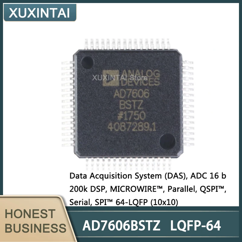 1~5PCS New Original  AD7606BSTZ AD7606 ADC 16 b 200k DSP, MICROWIRE™, Parallel, QSPI™, Serial, SPI™ 64-LQFP