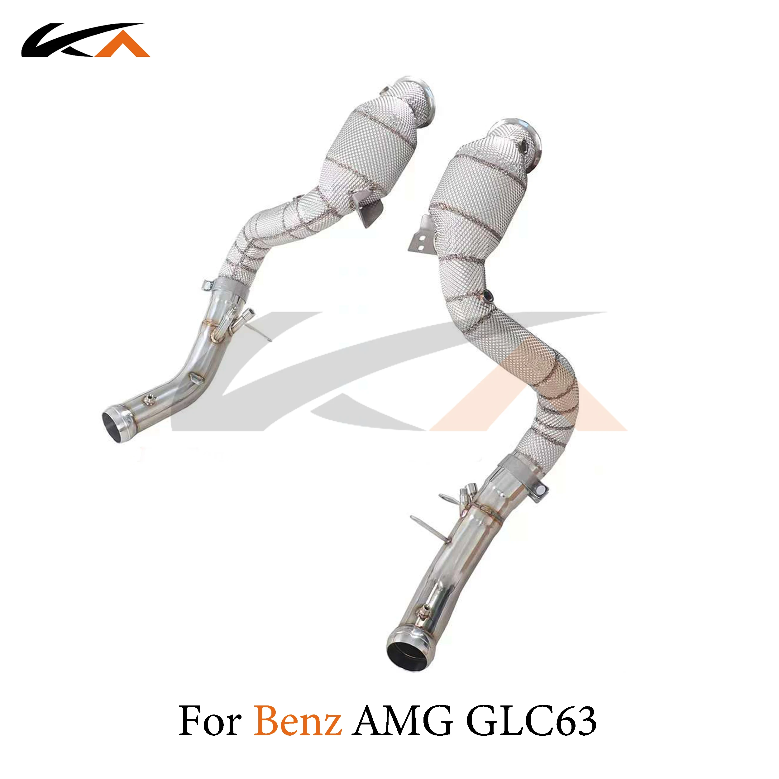 

KA Tuning exhaust system header stainless downpipe for Mercedes-Benz AMG GLC63 4.0T axle pipe performance catalysis heat shield